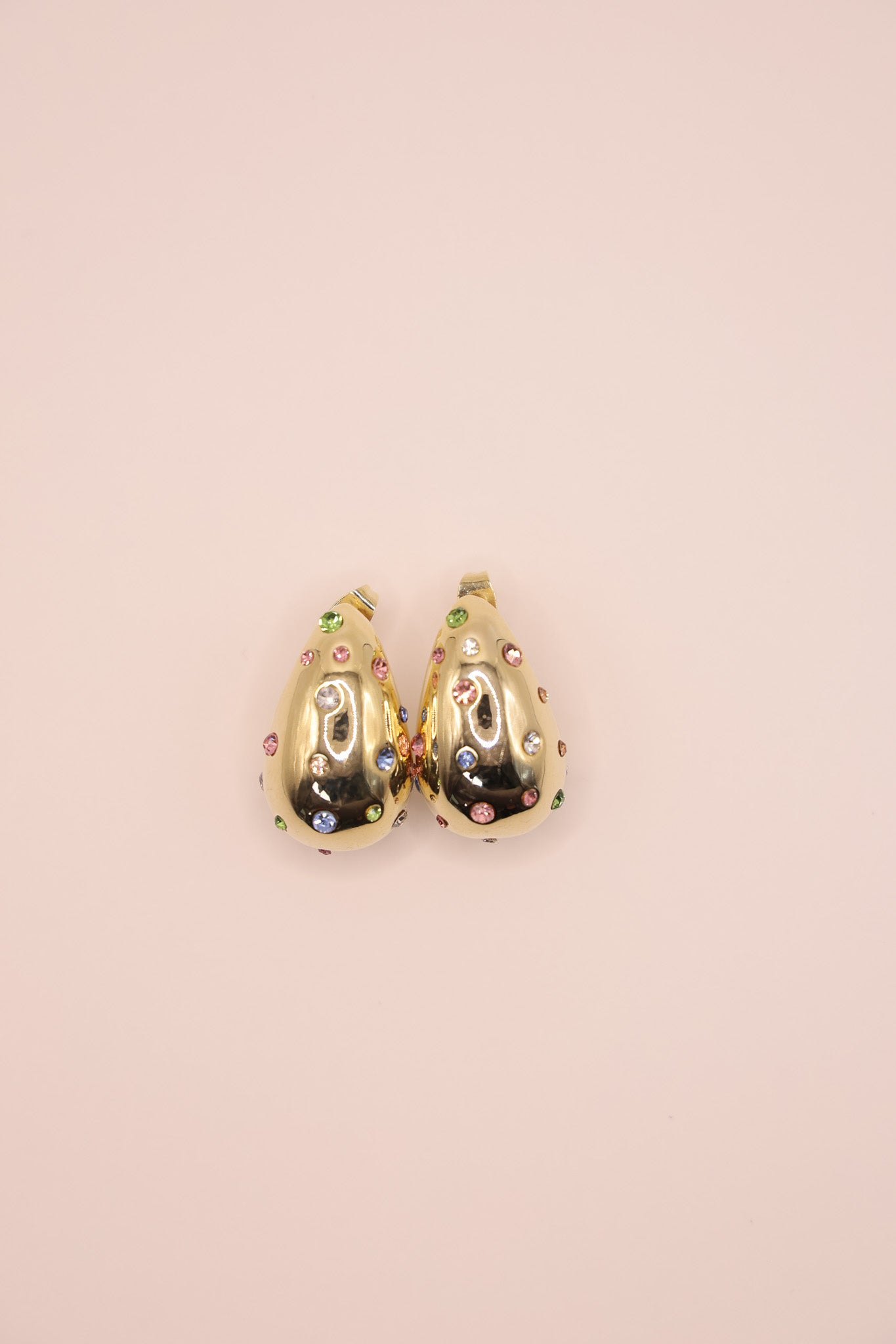 Crystal Rain Gold Earrings