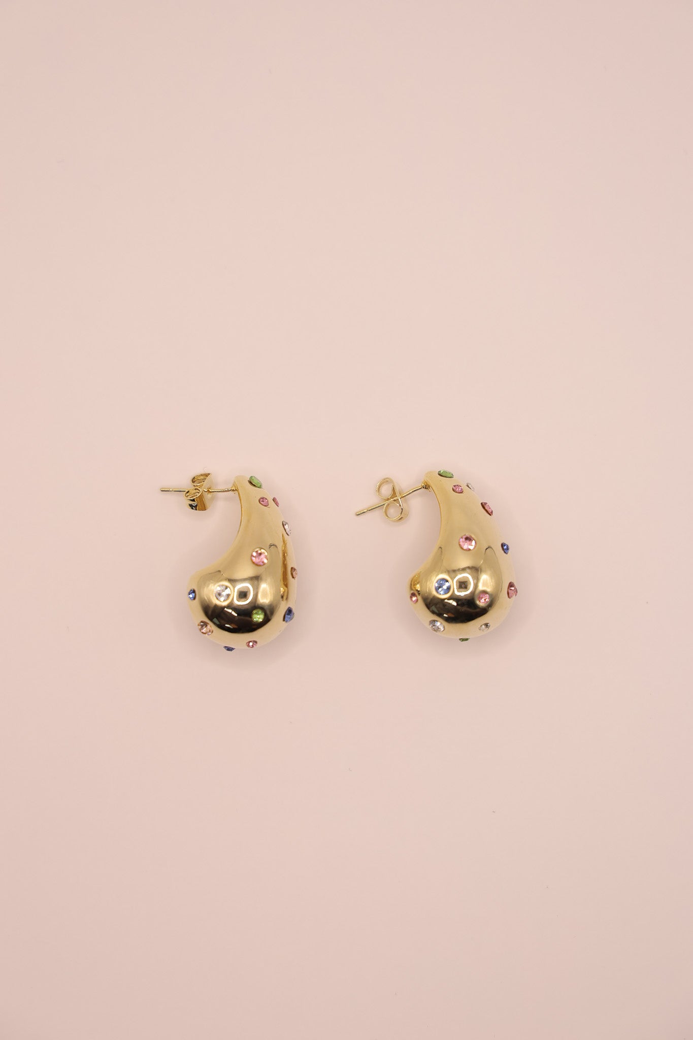 Crystal Rain Gold Earrings