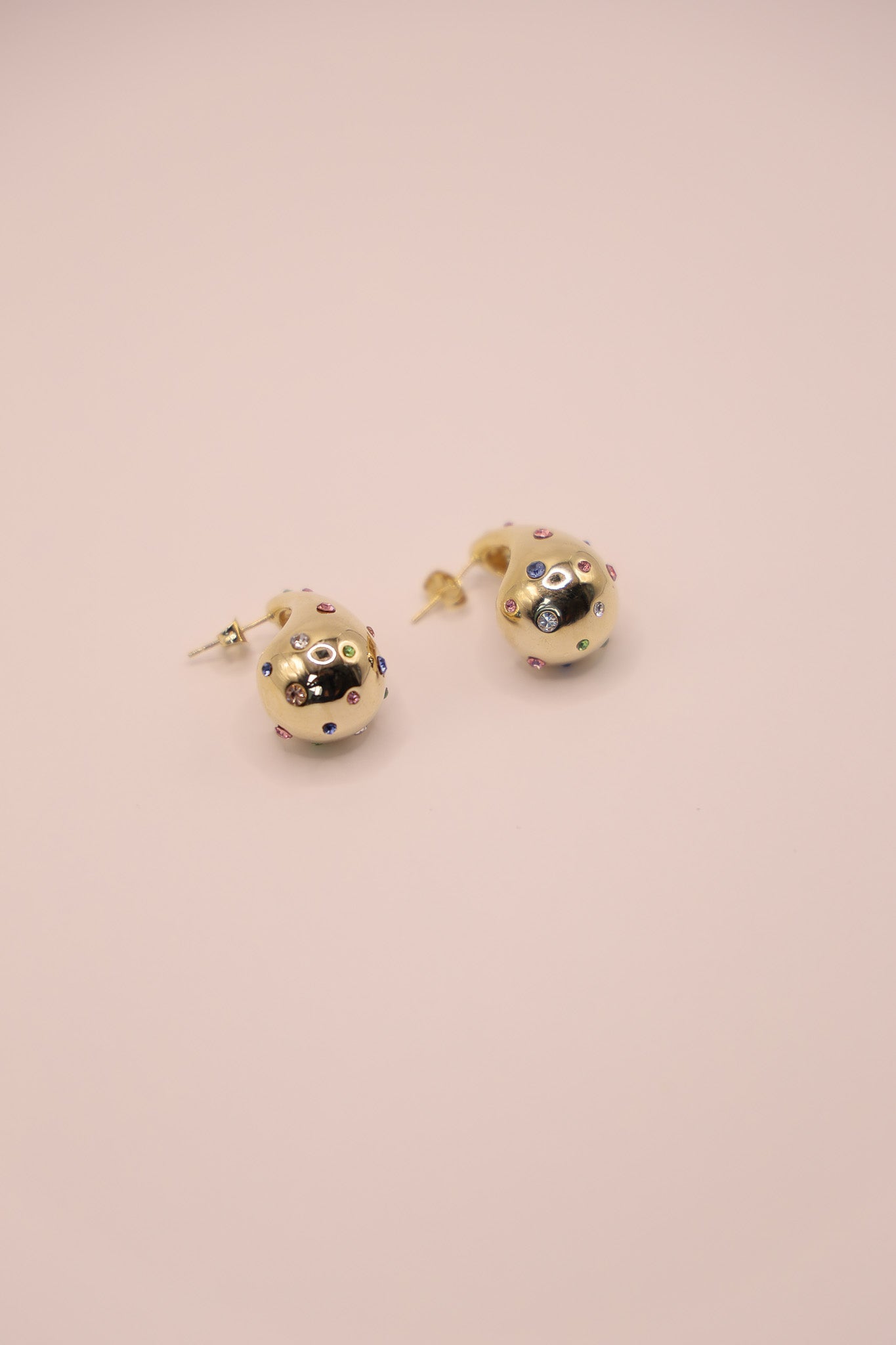 Crystal Rain Gold Earrings