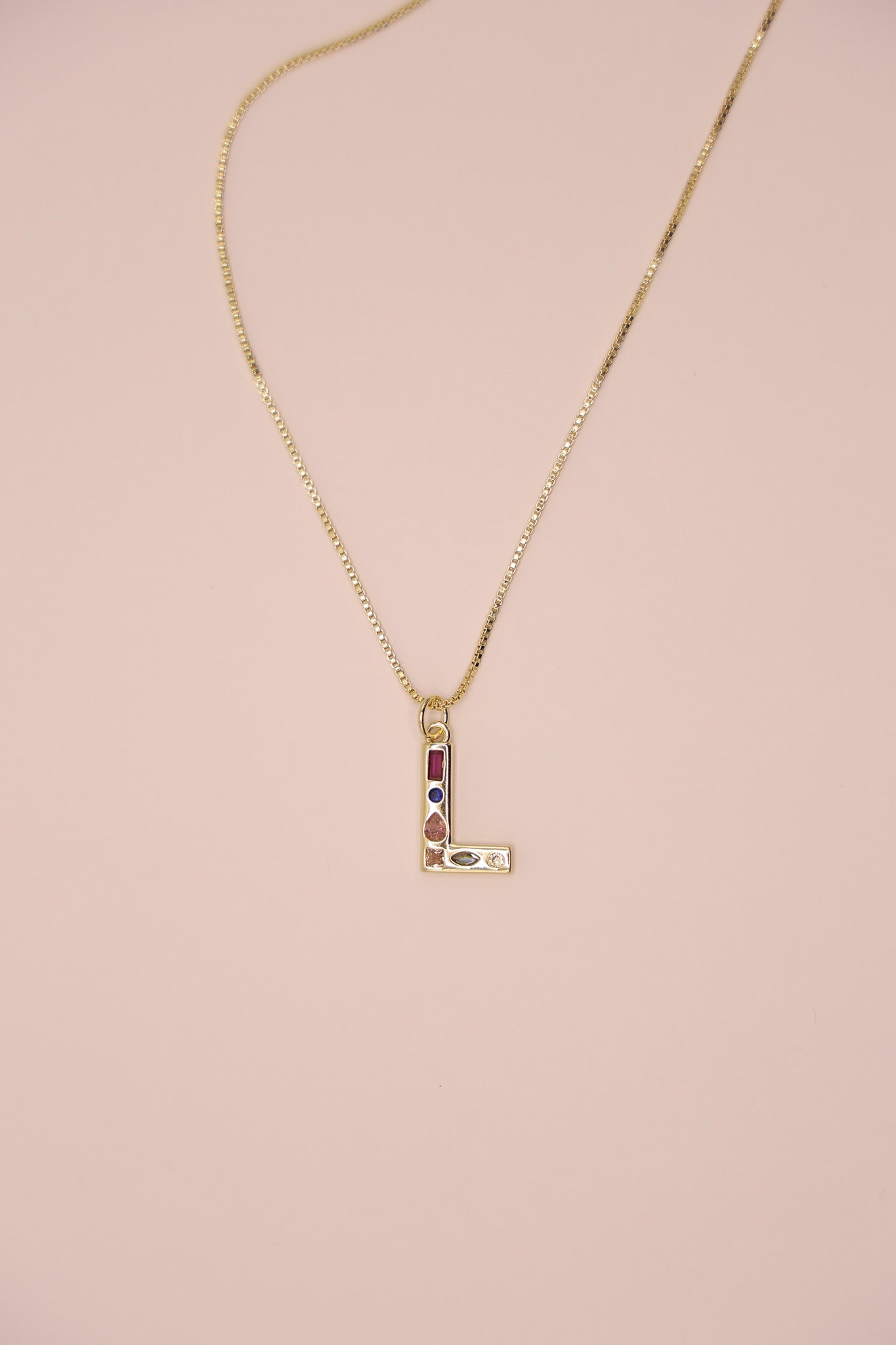 Gold Letter Pendant Necklace