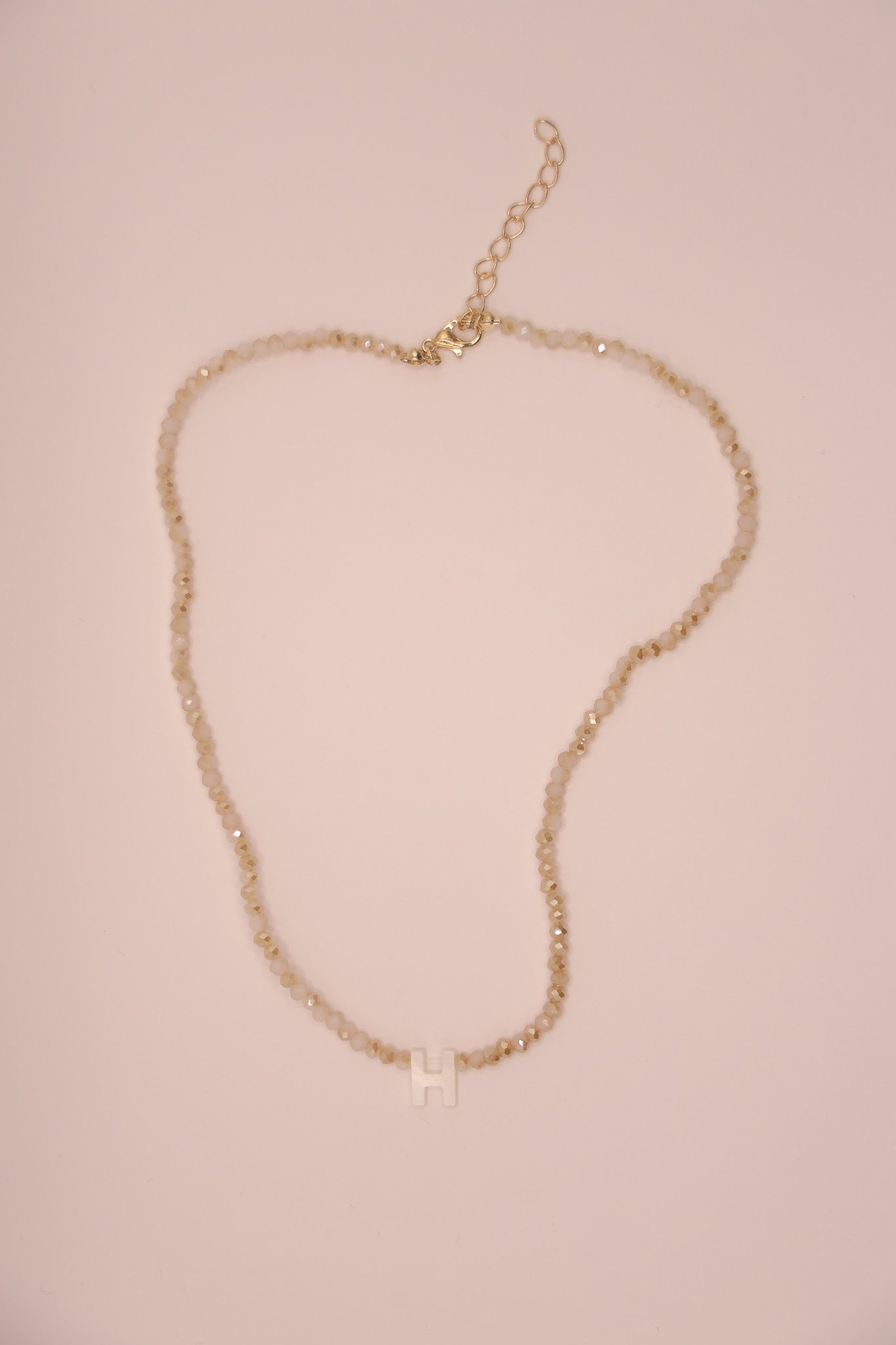 Marble Letter Pendant Necklace