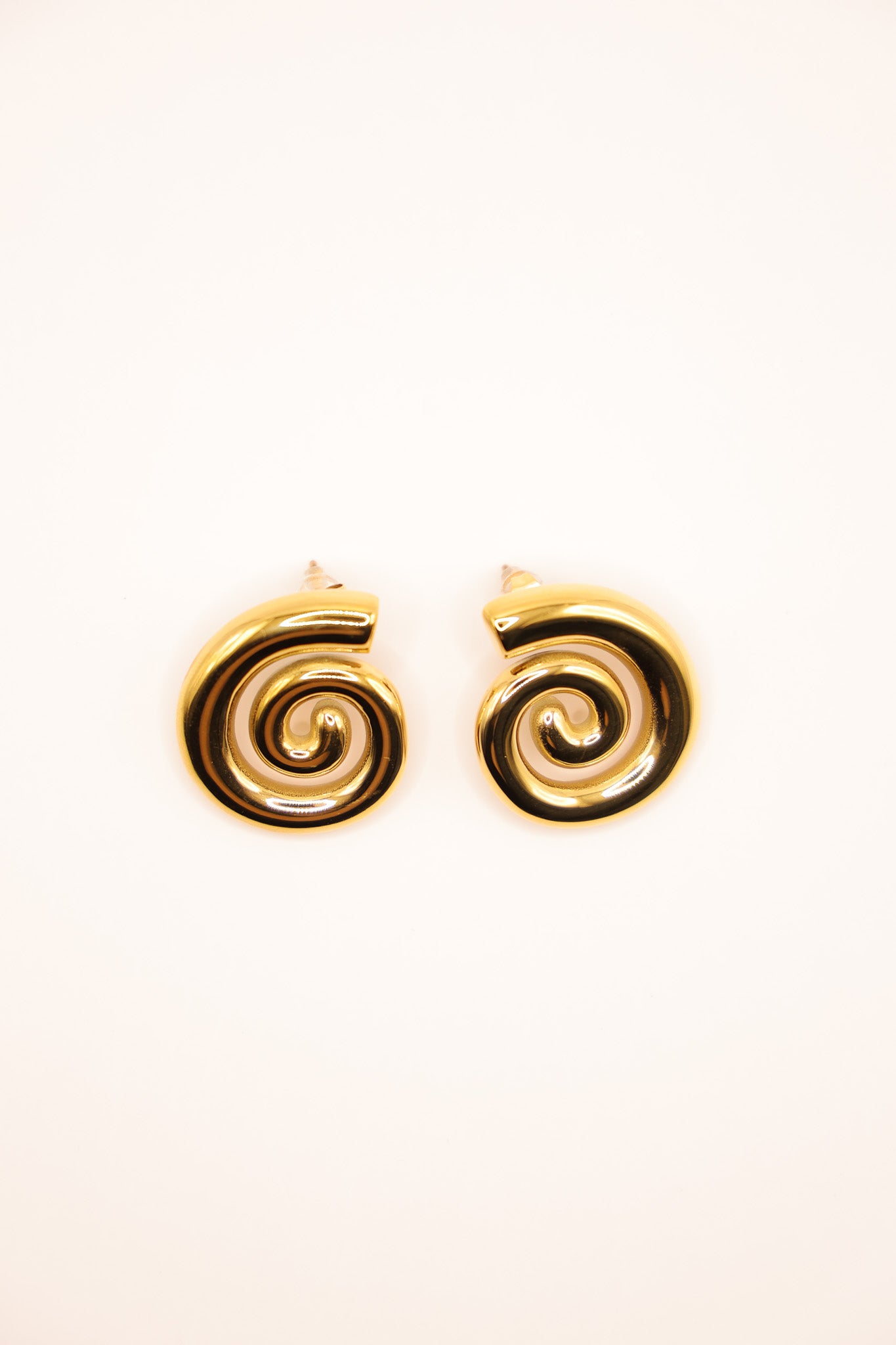 Spiral Gold Earrings