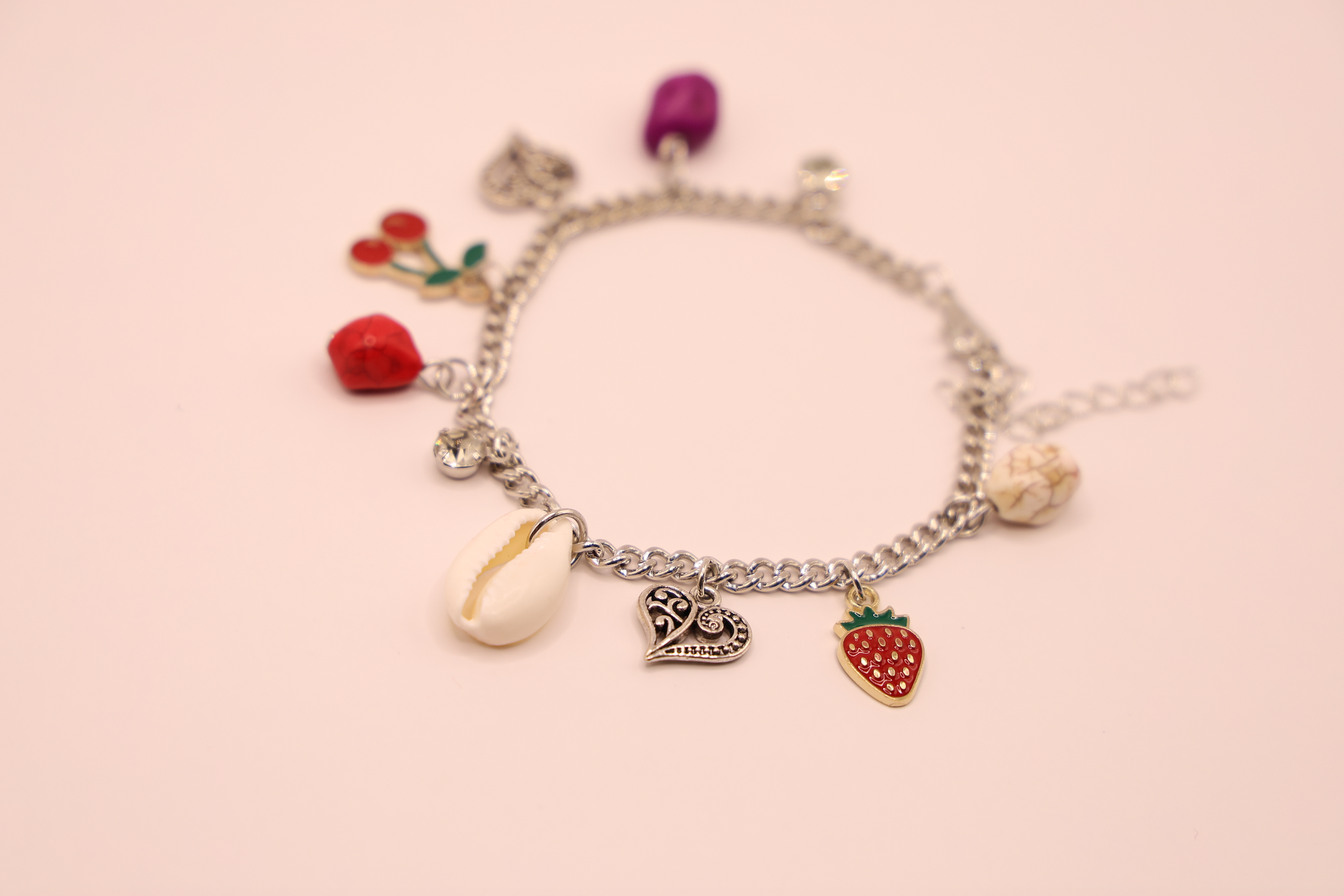 Fruity Seashell Charm Bracelet