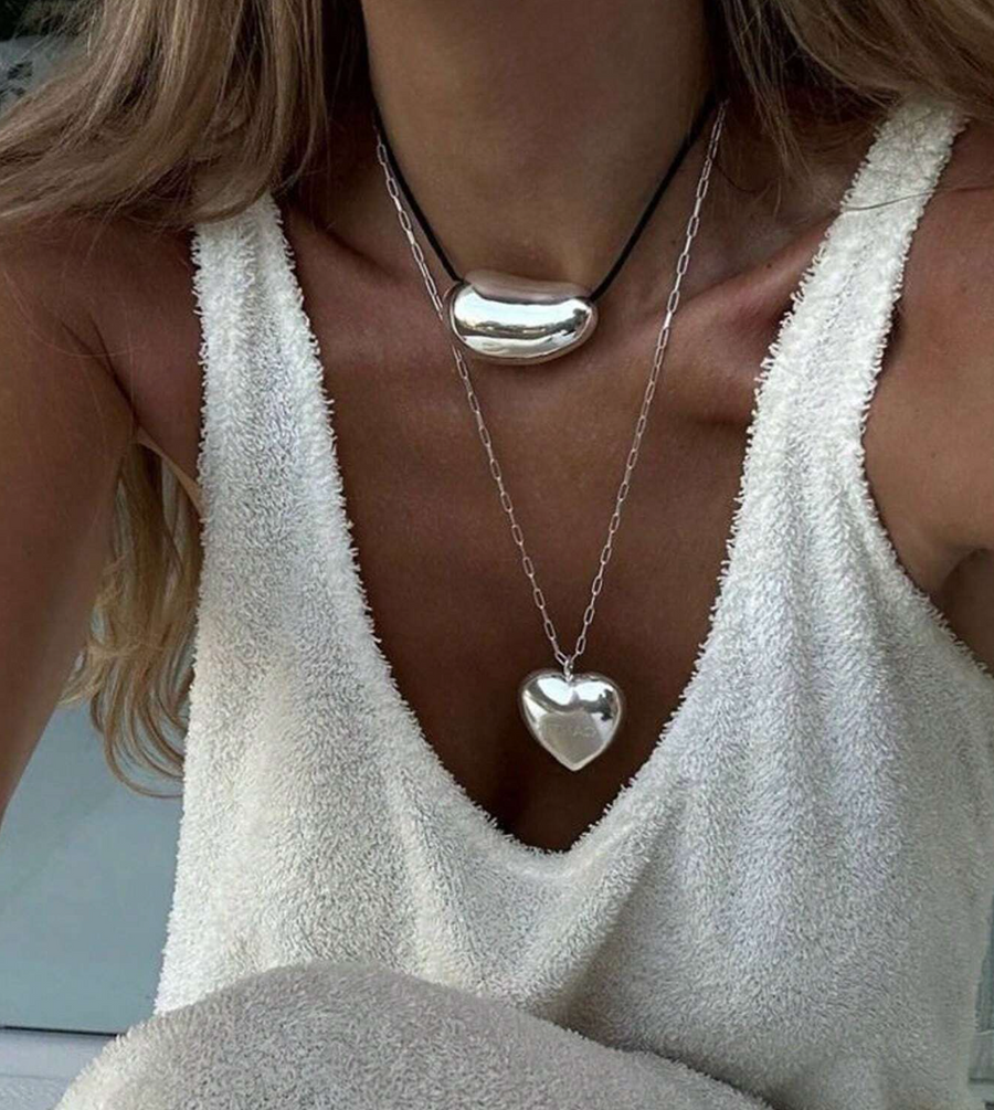 Pebble Silver Necklace