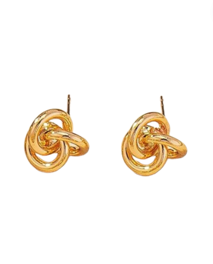 Mini Knot Gold Earrings