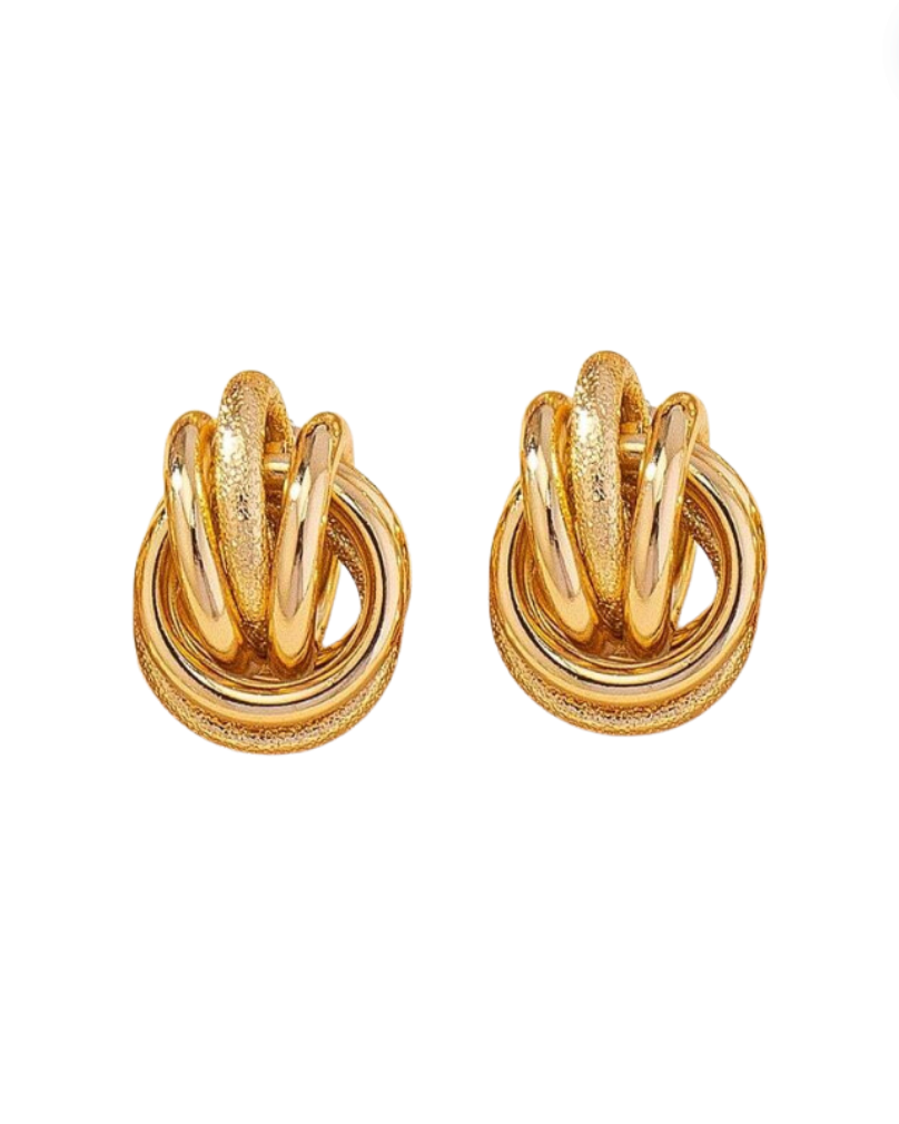 Mini Knot Gold Earrings